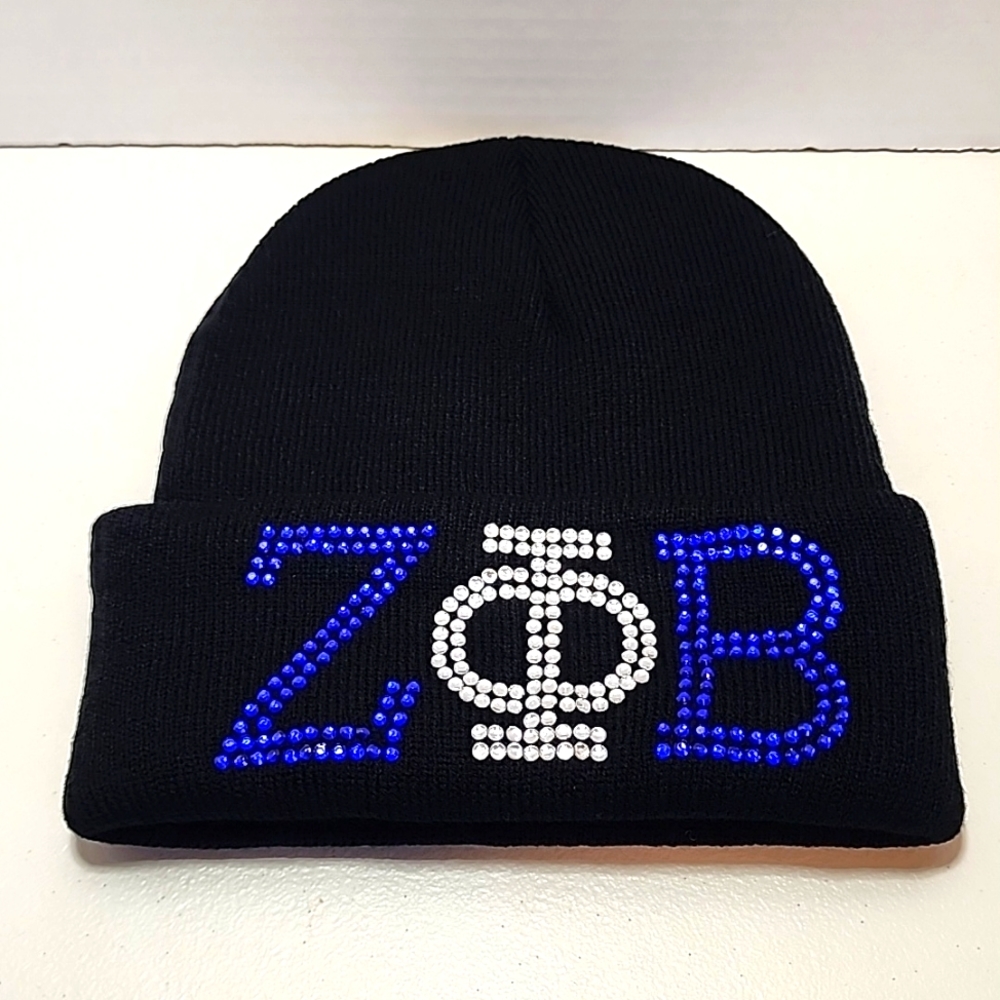 Zeta Phi Beta Beanie Rhinestone